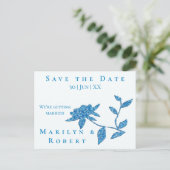 東の青のペーパリーフローラ ポストカード (スタンド正面)