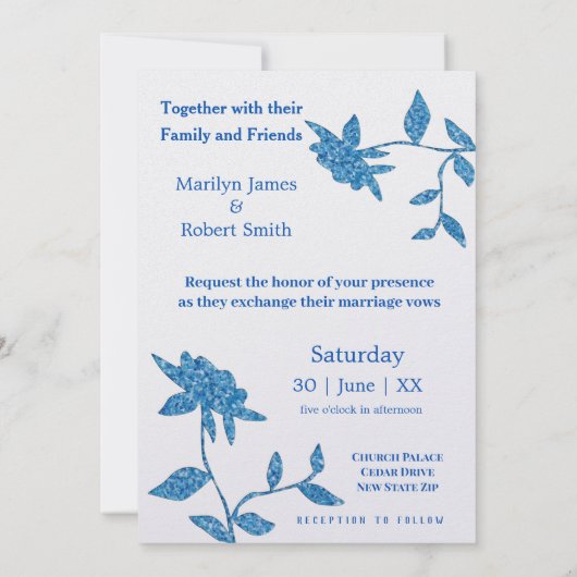 東の青のペーパリーフローラ 招待状 (裏面)