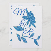 東の青のペーパリーフローラ 招待状 (正面/裏面)