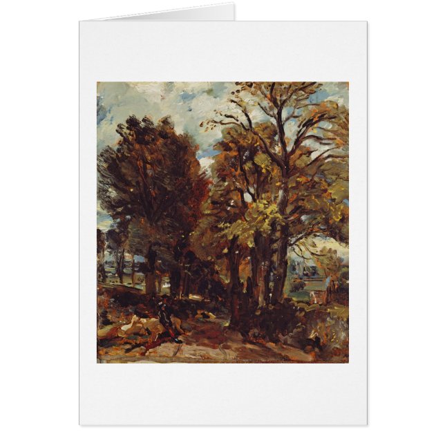 東のBergholt、c.1810 (油の車線のスケッチ (正面)