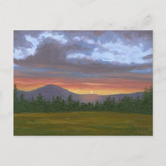 東のBurkeヴァーモント山の景色の郵便はがき ポストカード (正面)