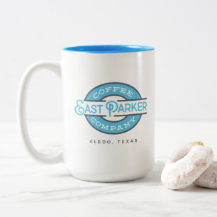 東のParkerのレトロのコーヒーカップ15のoz。 -味方される2 ツートーンマグカップ
