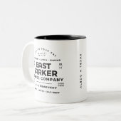 東のParkerの闘士の国家11のoz。 コーヒー・マグ ツートーンマグカップ (正面左)