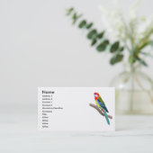 東のRosellaのオウムの名刺 名刺 (スタンド正面)