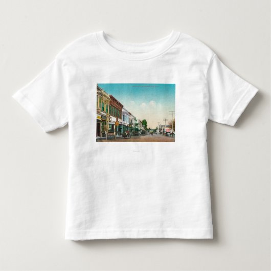 東のStreetHealdsburg、カリフォルニアの眺め トドラーTシャツ (正面)