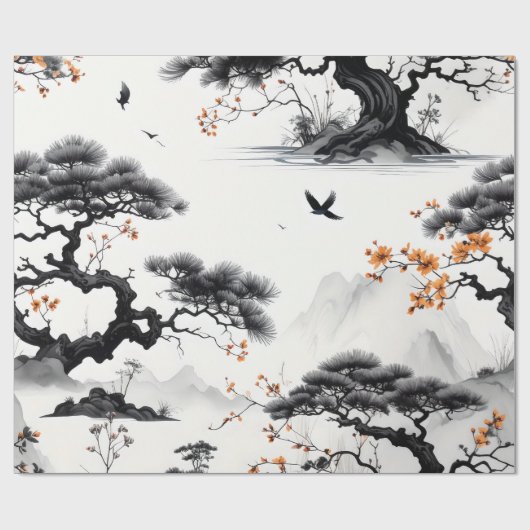 東アジアのインク洗浄包装紙 ラッピングペーパー (フラット)