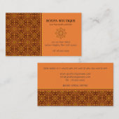 東アジアのロゼットパターン名刺 名刺 (正面/裏面)