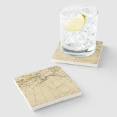 東アジア、西の北アメリカ ストーンコースター (横)