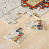 東アフリカおよびマダガスカル1596年の地図(手のcolo ジグソーパズル (側面)