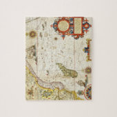 東アフリカおよびマダガスカル1596年の地図(手のcolo ジグソーパズル (縦)