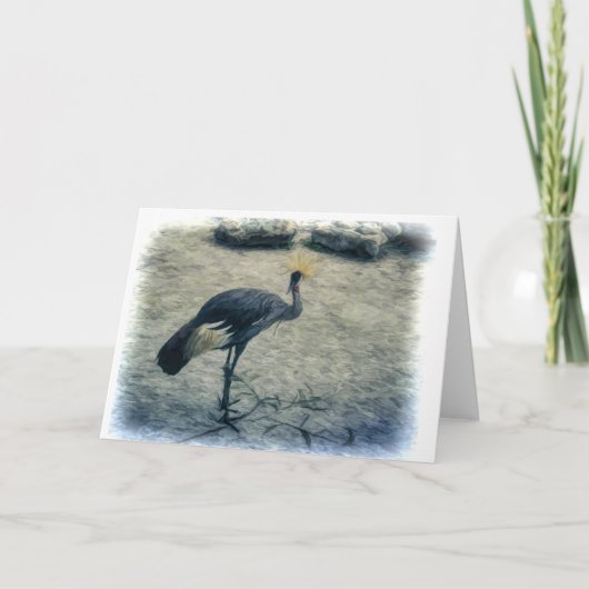 東アフリカのクラウンクレーン カード (正面)