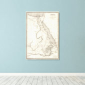 東アフリカの地図 キャンバスプリント (インサイチュ (ウッドフロア))