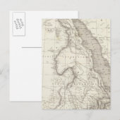 東アフリカの地図 ポストカード (正面/裏面)