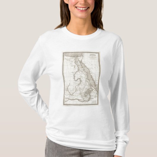 東アフリカの地図 Tシャツ (正面)