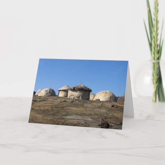 東アフリカの小屋 カード (正面)