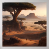 東アフリカの風景 ポスター (正面)