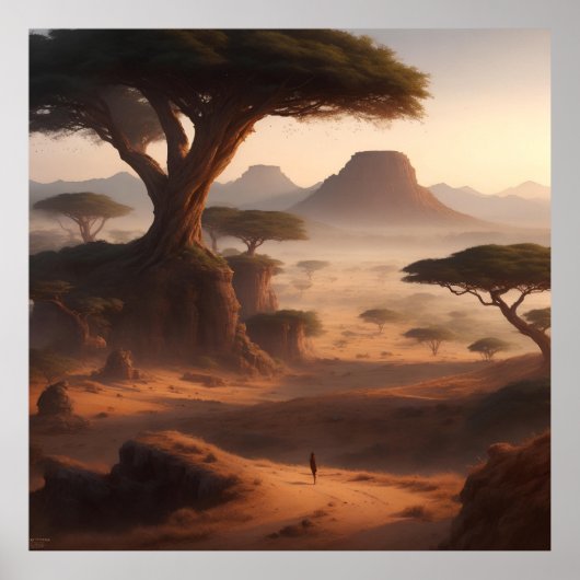 東アフリカの風景 ポスター (正面)