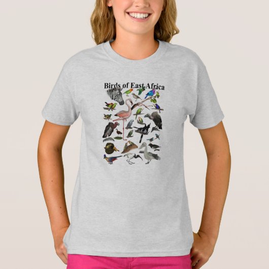 東アフリカの鳥 Tシャツ (正面)