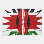 東アフリカ星座ケニア国旗の星デザイン キッチンタオル (横)