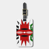 東アフリカ星座ケニア国旗の星デザイン ラゲッジタグ (正面縦)