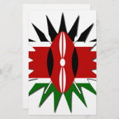 東アフリカ星座ケニア国旗の星デザイン 便箋 (正面/裏面)