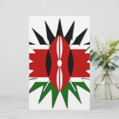 東アフリカ星座ケニア国旗の星デザイン 便箋 (スタンド正面)