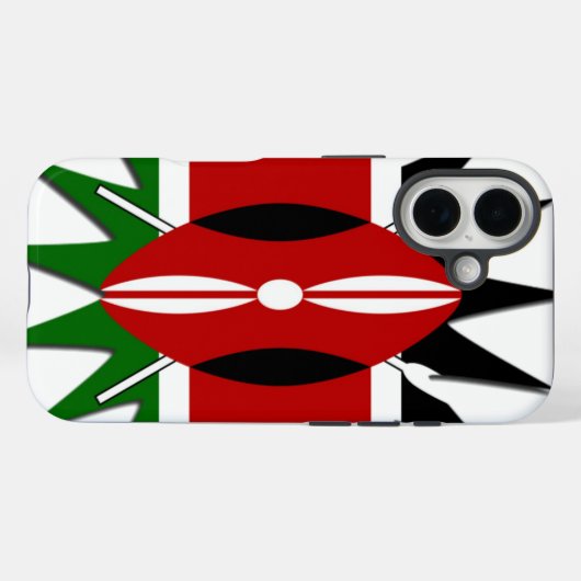 東アフリカ星座ケニア国旗の星デザイン Case-Mate iPhoneケース (裏面 (横))