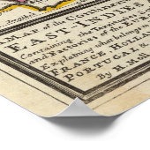 東インディの地図 ポスター (角)