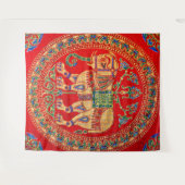 東インディアン象プリント タペストリー (正面(横))