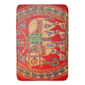 東インディアン象プリント バスマット (正面縦)