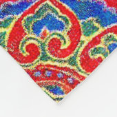 東インディアン象プリント フリースブランケット (角)