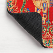 東インディアン象プリント マウスパッド (コーナー)