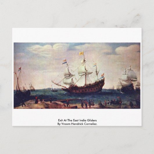 東インドの滑空地を出る ポストカード (正面)