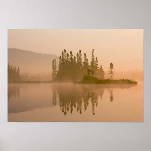 東インレット、ピッツバーグ、ニューの霧の夜明け ポスター (正面)