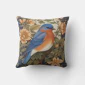 東エレガントブルーバードウィリアム・モリスインスパイア クッション (裏面)