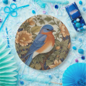 東エレガントブルーバードウィリアム・モリスインスパイア ペーパープレート (パーティー)