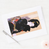 東カッコいい伝統的芸者女芸 長方形シール (封筒)
