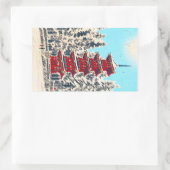 東カッコいい国古社伝 長方形シール (バッグ)