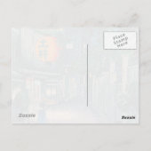 東カッコいい洋の傘松夜通り雨 ポストカード (裏面)