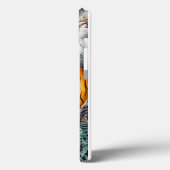 東カッコいい洋ふわ中国のふわふわ虎の水色インク Case-Mate iPhoneケース (裏面 / 左)