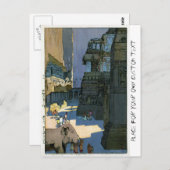 東カッコいい洋吉田風景水彩画 ポストカード (正面/裏面)