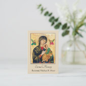 東カトリック教会ビザンチン葬儀聖カード 名刺 (スタンド正面)