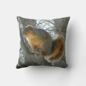 東キツネリス（木）枕 クッション (裏面)