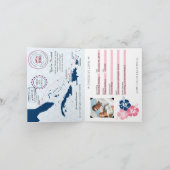 東クカリブのルーズパスポートピンクと海軍 招待状 (内部)