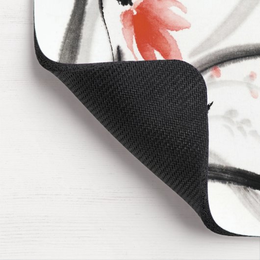 東クラシック中国の墨絵の絵を描花 マウスパッド (コーナー)