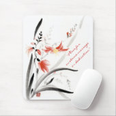 東クラシック中国の墨絵の絵を描花 マウスパッド (マウス)