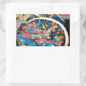 東クール国古代武士の鬼戦 長方形シール (バッグ)