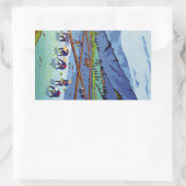 東クール国笠松田植 長方形シール (バッグ)