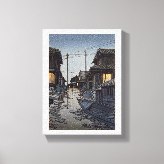 東クール方川瀬村の風景 キャンバスプリント (正面)