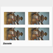 東クール方蓮川瀬梅雨の村 長方形シール (シート)